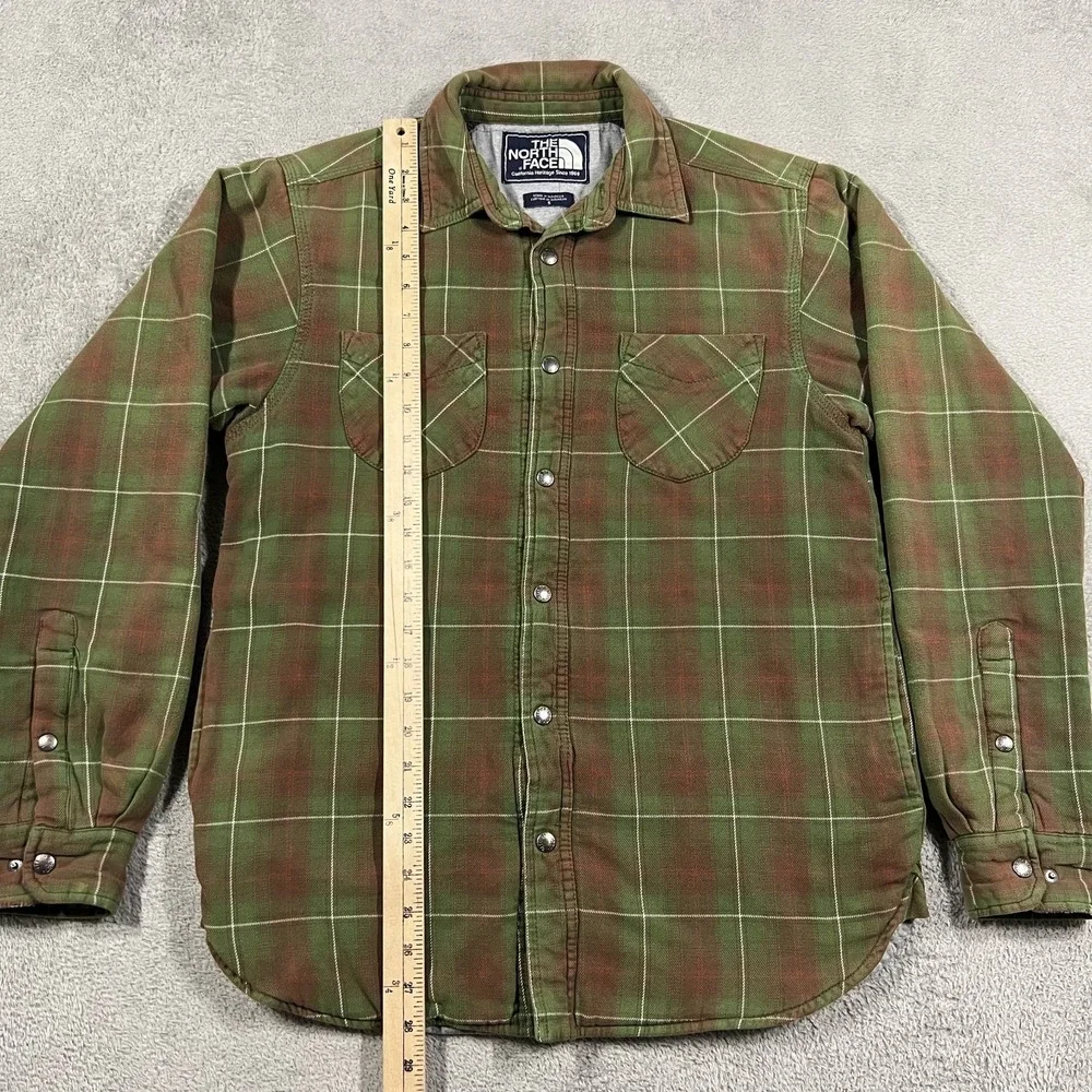 The North Face Trapper Flannel Jacket Shacket Mens Small Lined Insulated Snap